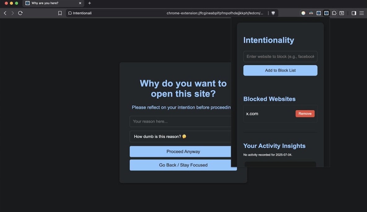 Intenzionalità - Sfoglia più intenzionalmente chiedendo "Perché stai visitando?" media 2
