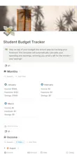 Student's budget tracker gallery image