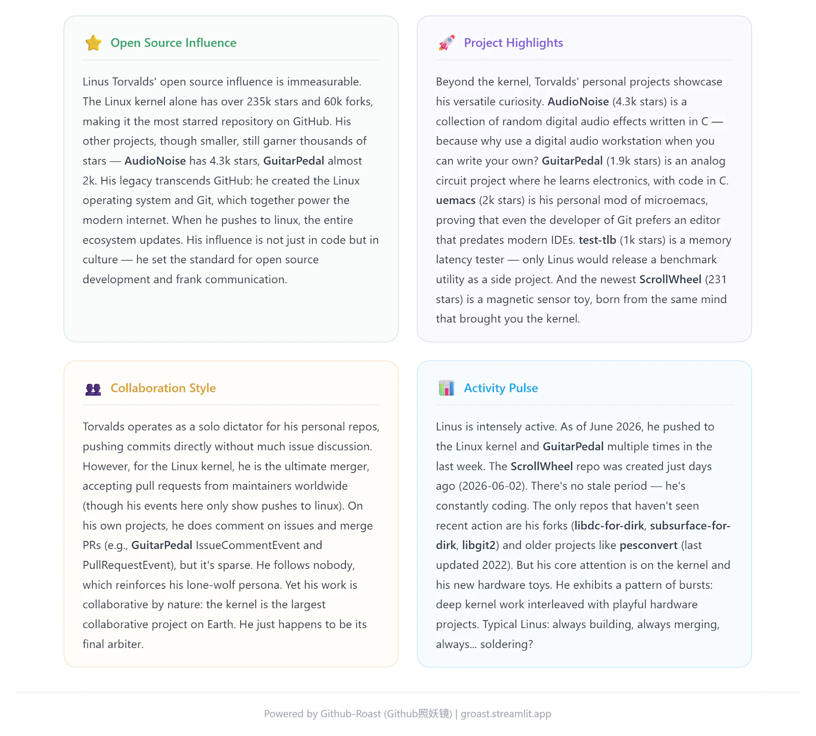 github-roast screenshot 3