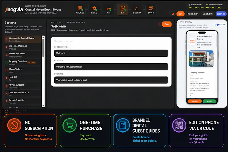 Nogvia Host Kit (Guest Guide&Finance) screenshot 3