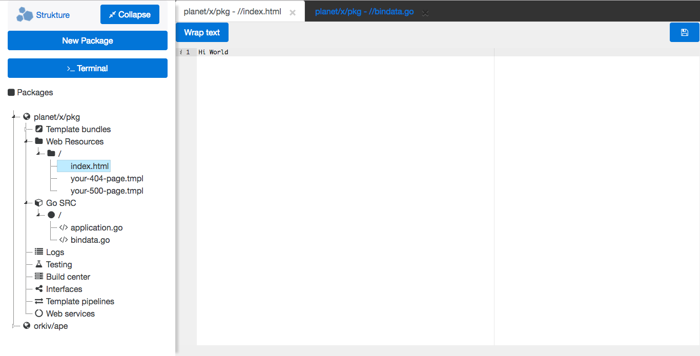 The Strukture : Go IDE server.