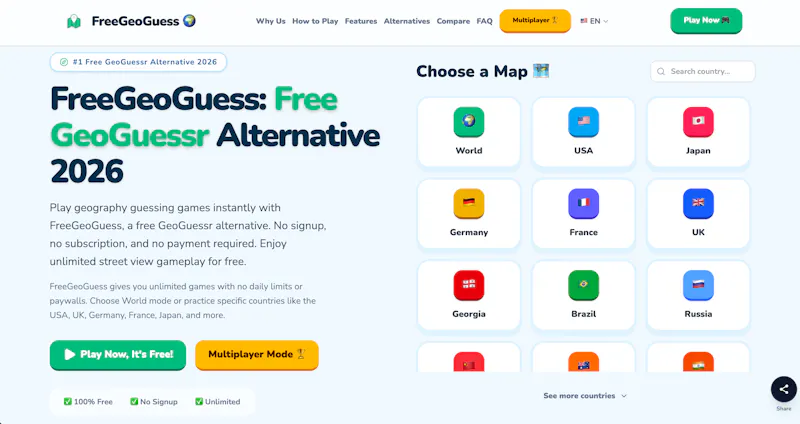 FreeGeoGuess screenshot 1