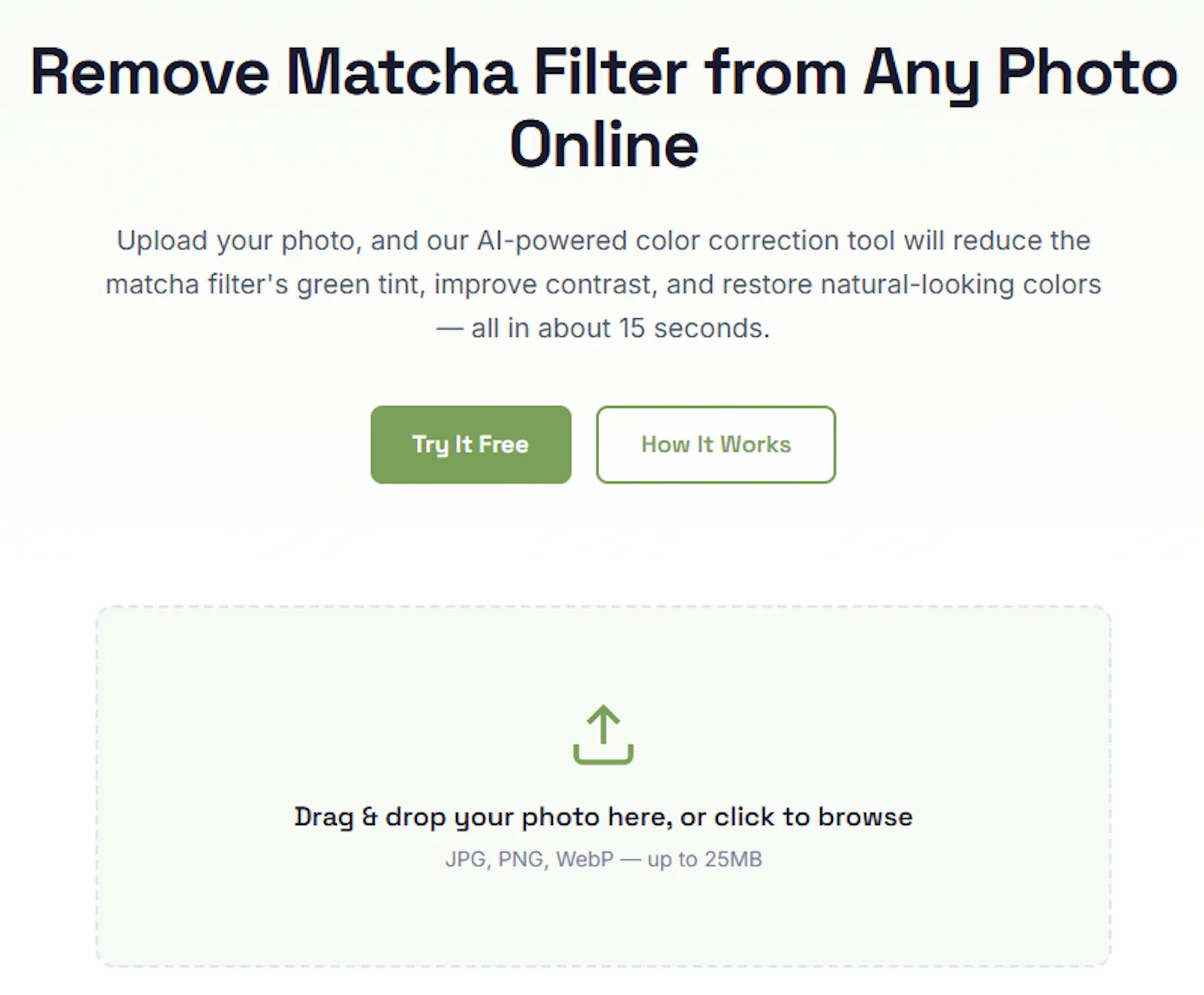 Matcha Filter Remover screenshot 2