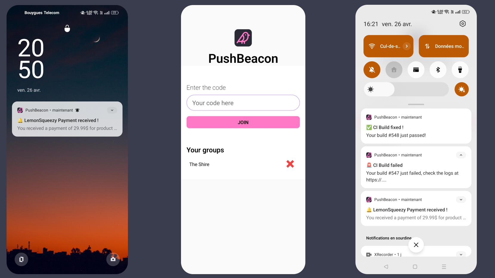 pushbeacon - Easily send custom notifications to all your devices