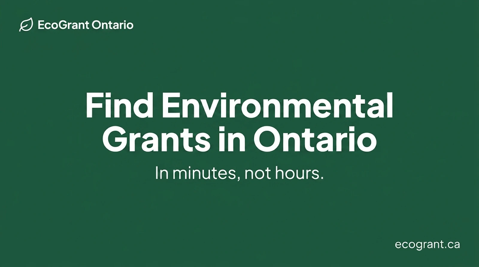 EcoGrant Ontario screenshot 1