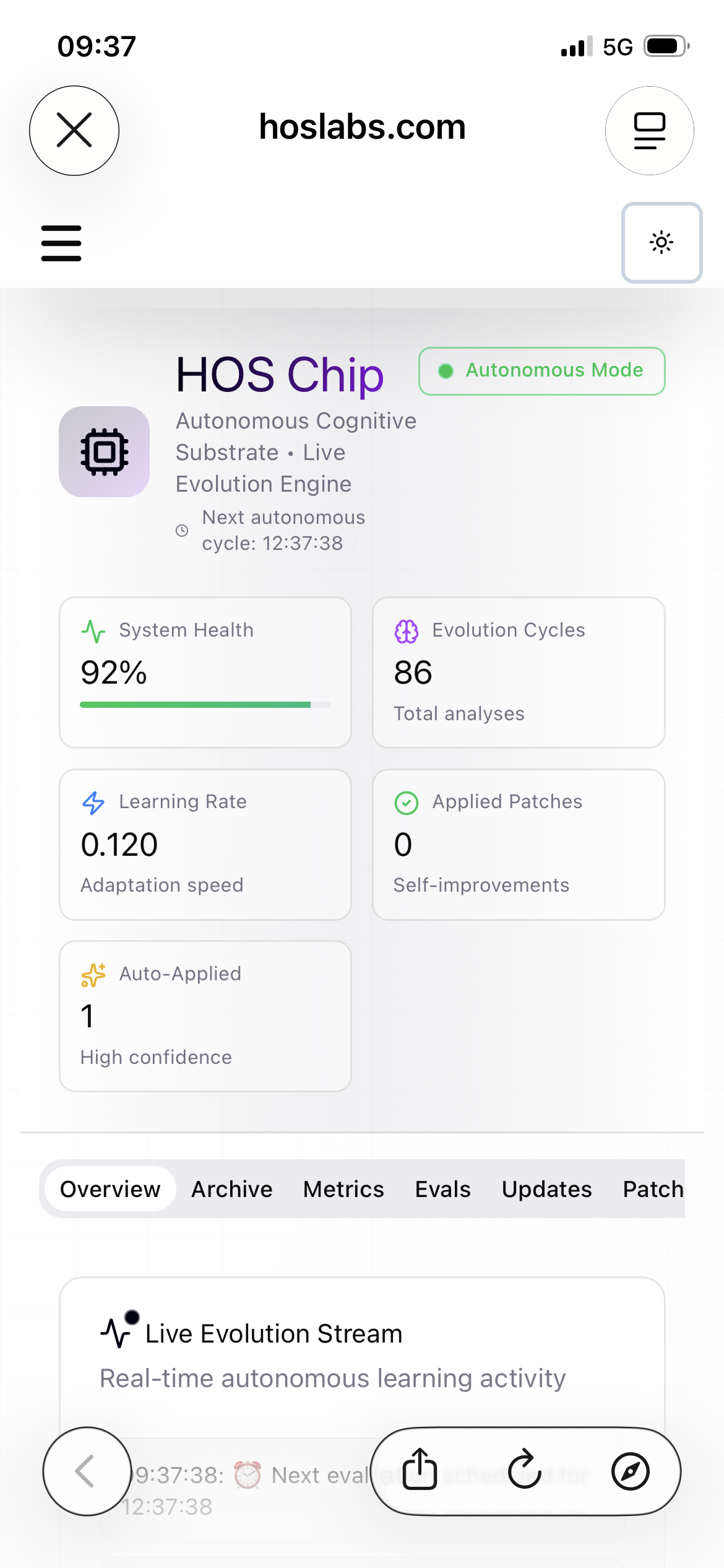 Human Operating System - Screenshot 4 showing product features and functionality