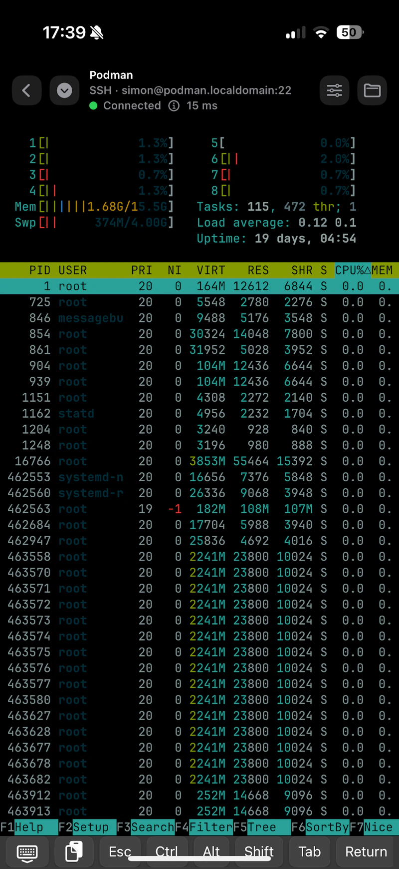 SSHELL Terminal screenshot 3
