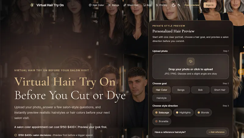 Virtual Hair Try On screenshot 1