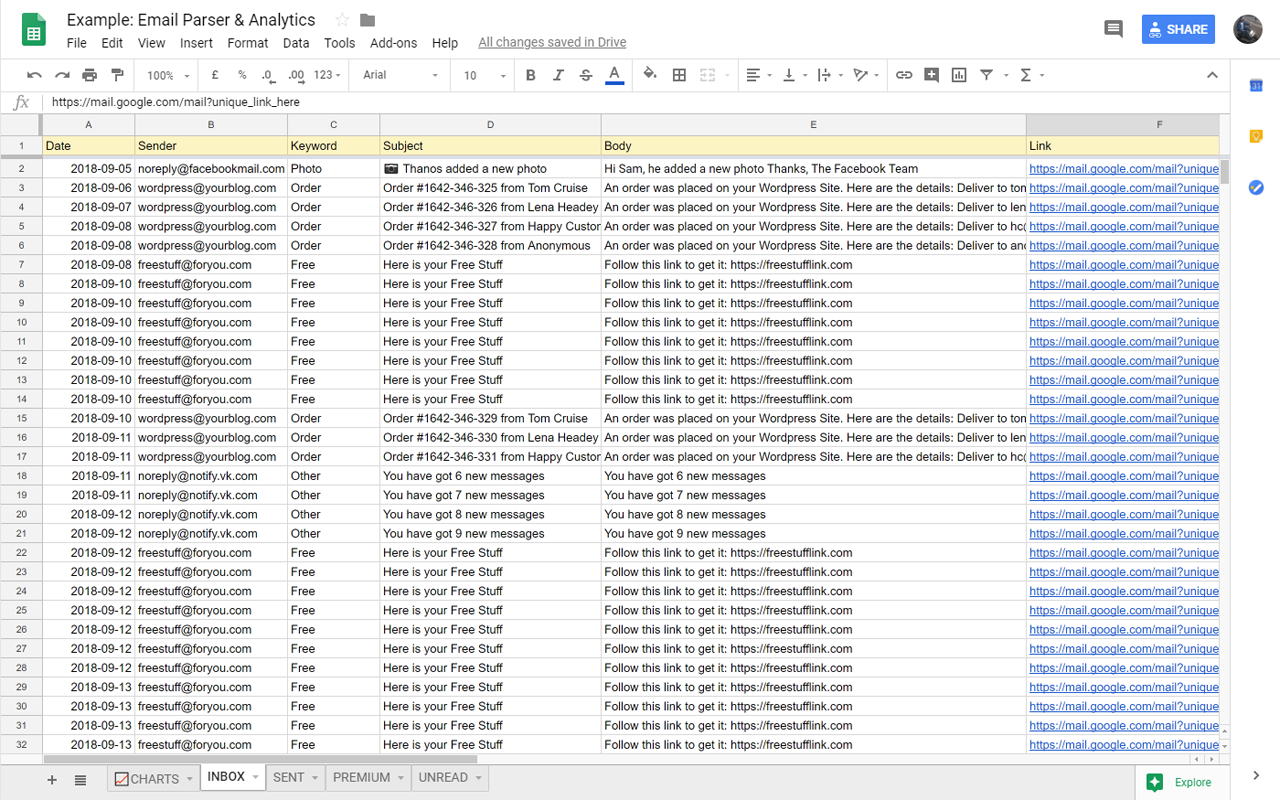Email Parser & Analytics gallery image