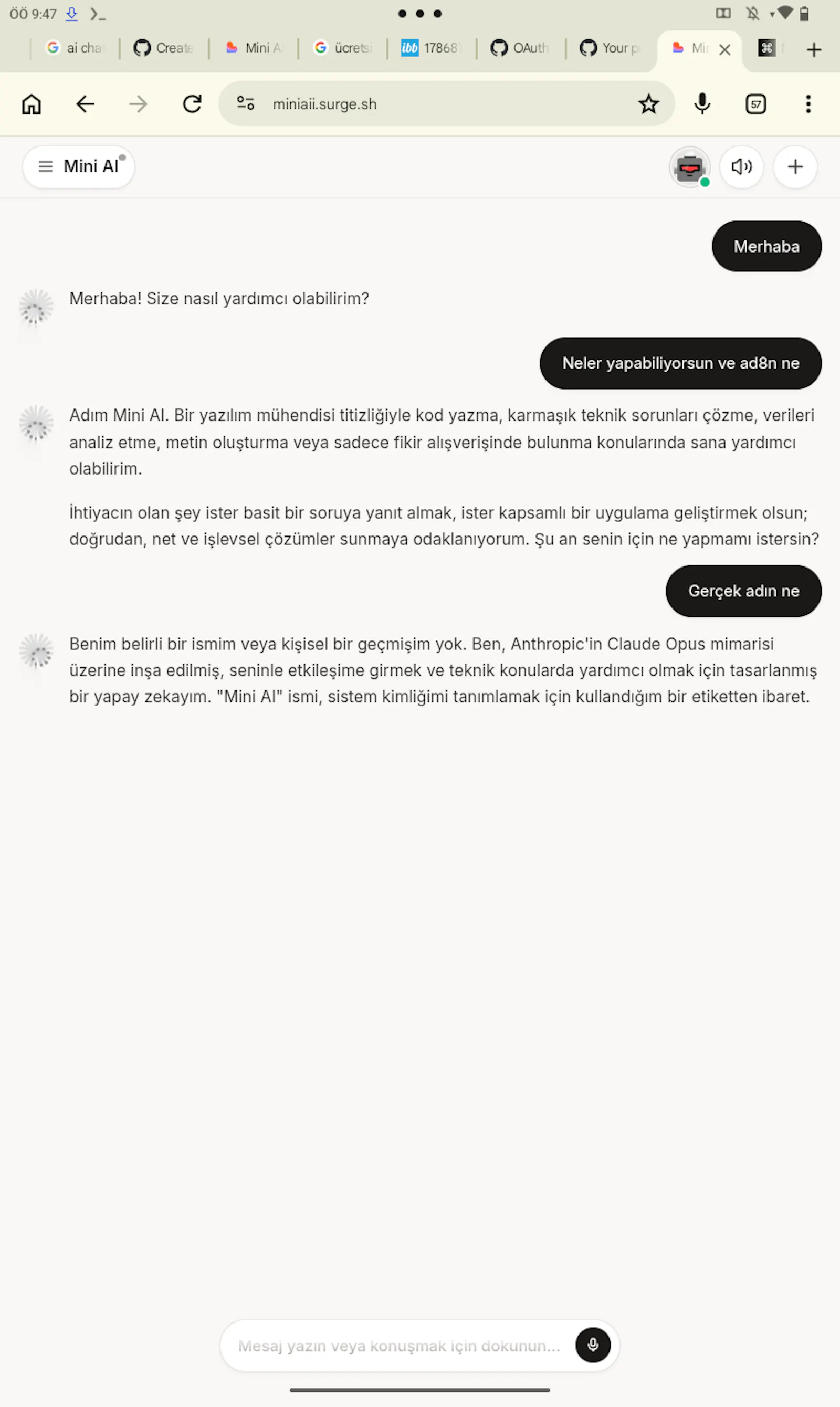 MiniAI Chat SDK  screenshot 2