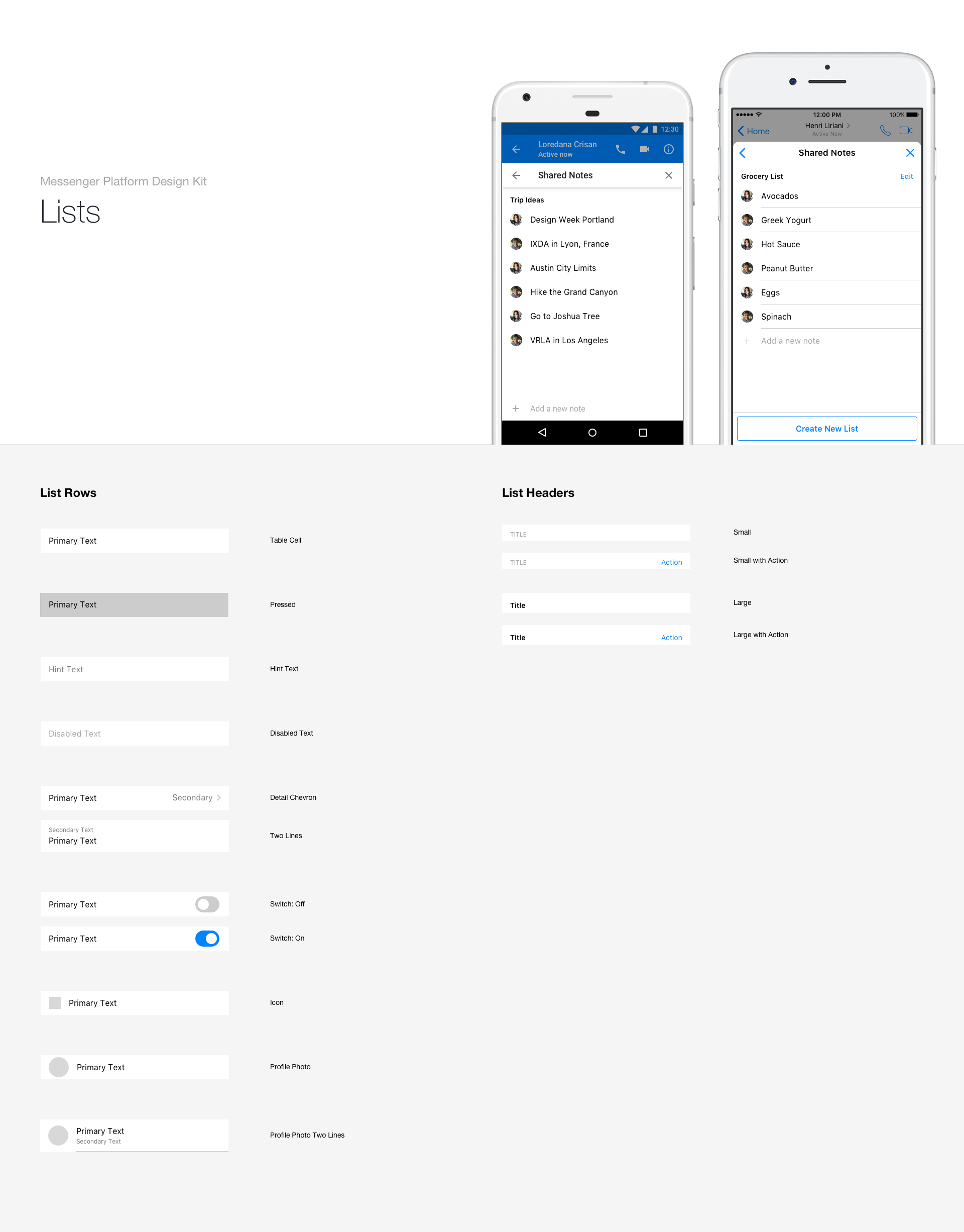Messenger Platform Design Kit gallery image