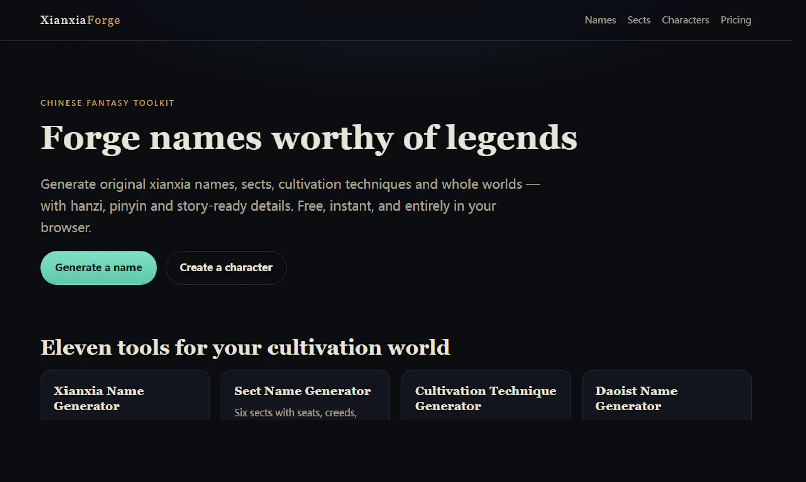 XianxiaForge screenshot 1