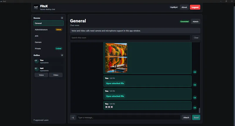 FitzX Chat screenshot 1