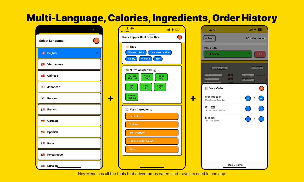 Mídia 3 de Hey menu - Entender menus estrangeiros