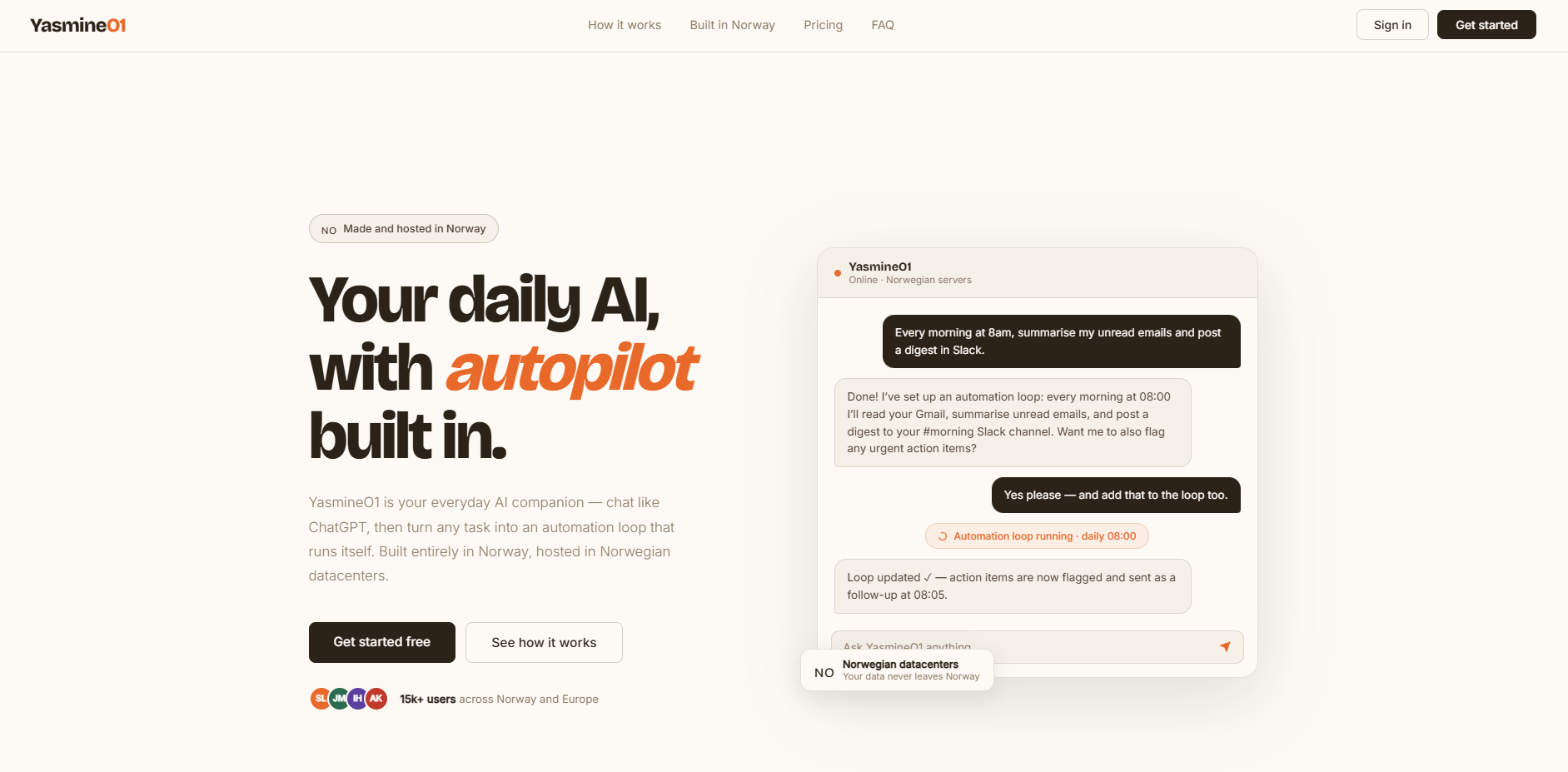 YasmineO1 - Main product screenshot demonstrating key features and user interface