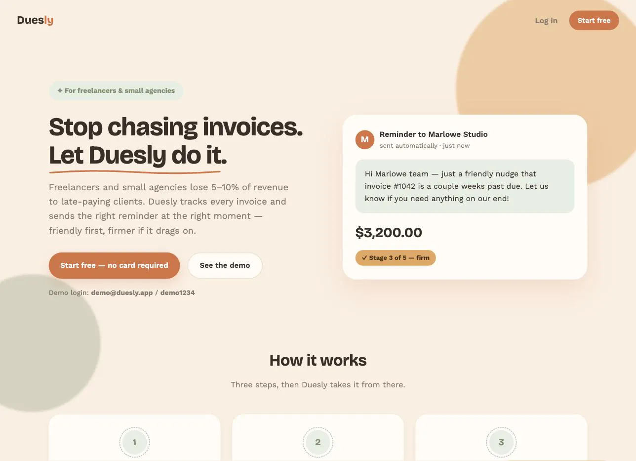 Duesly — Get paid on time, automatically gallery image