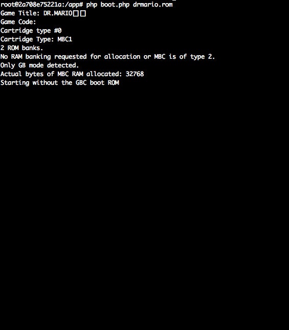 PHP Terminal Gameboy Emulator gallery image