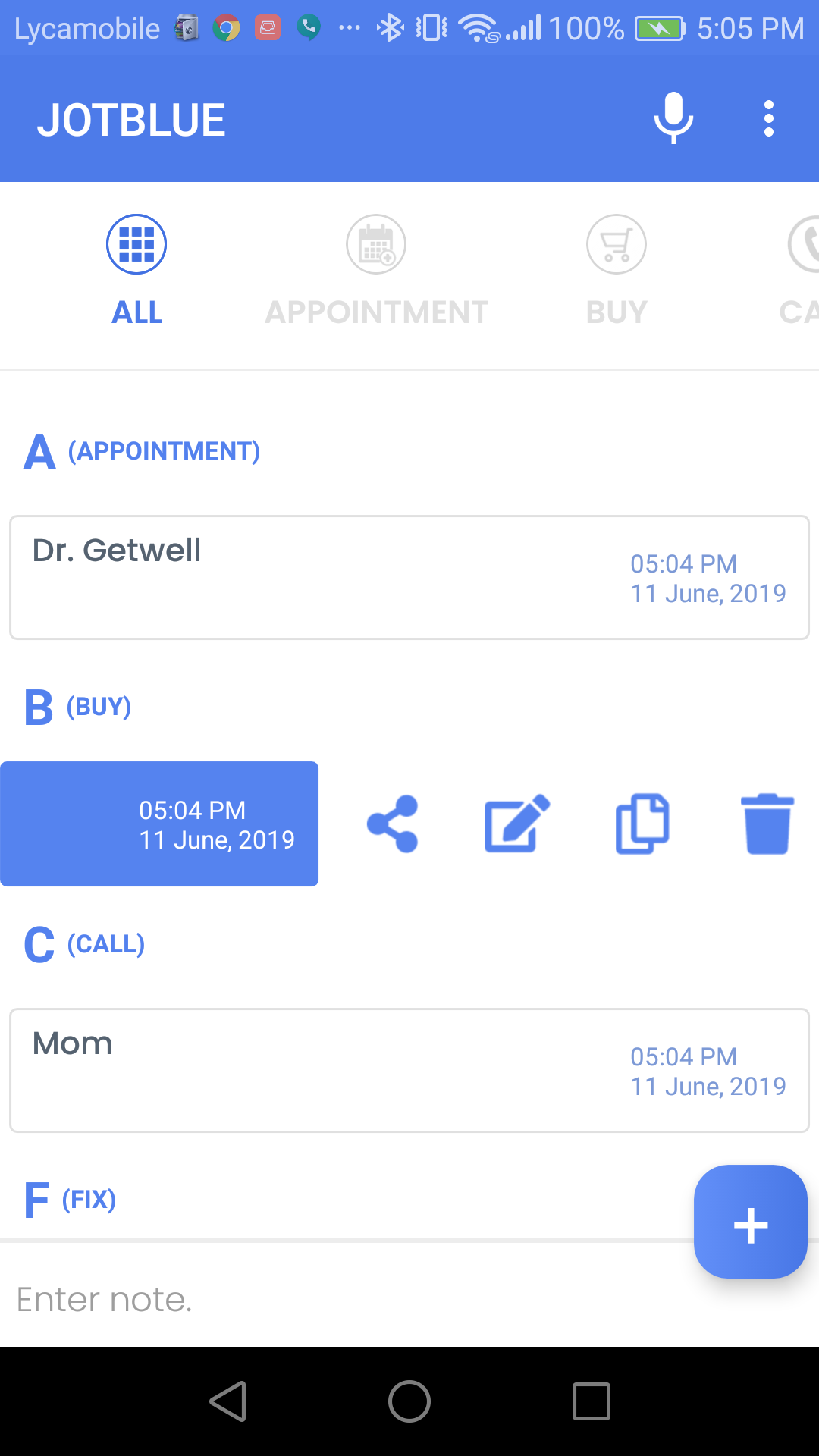 JotBlue - Andorid App gallery image