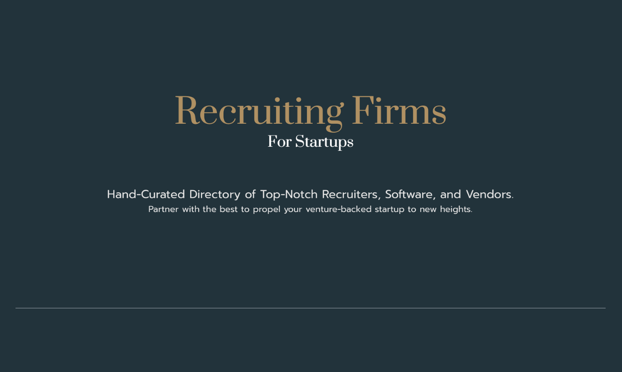 Recruiting Firms for Startups media 2