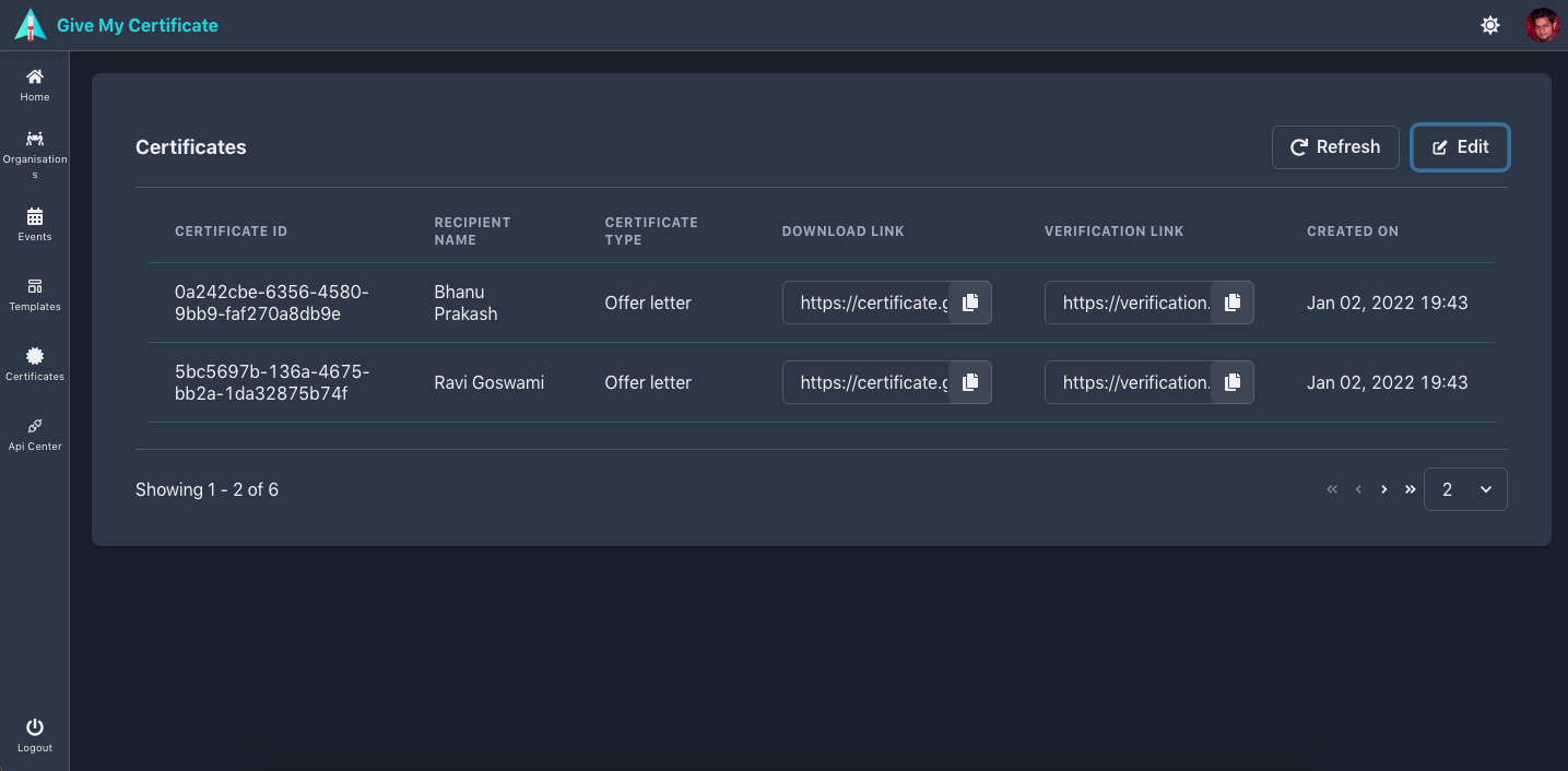 Give My Certificate gallery image