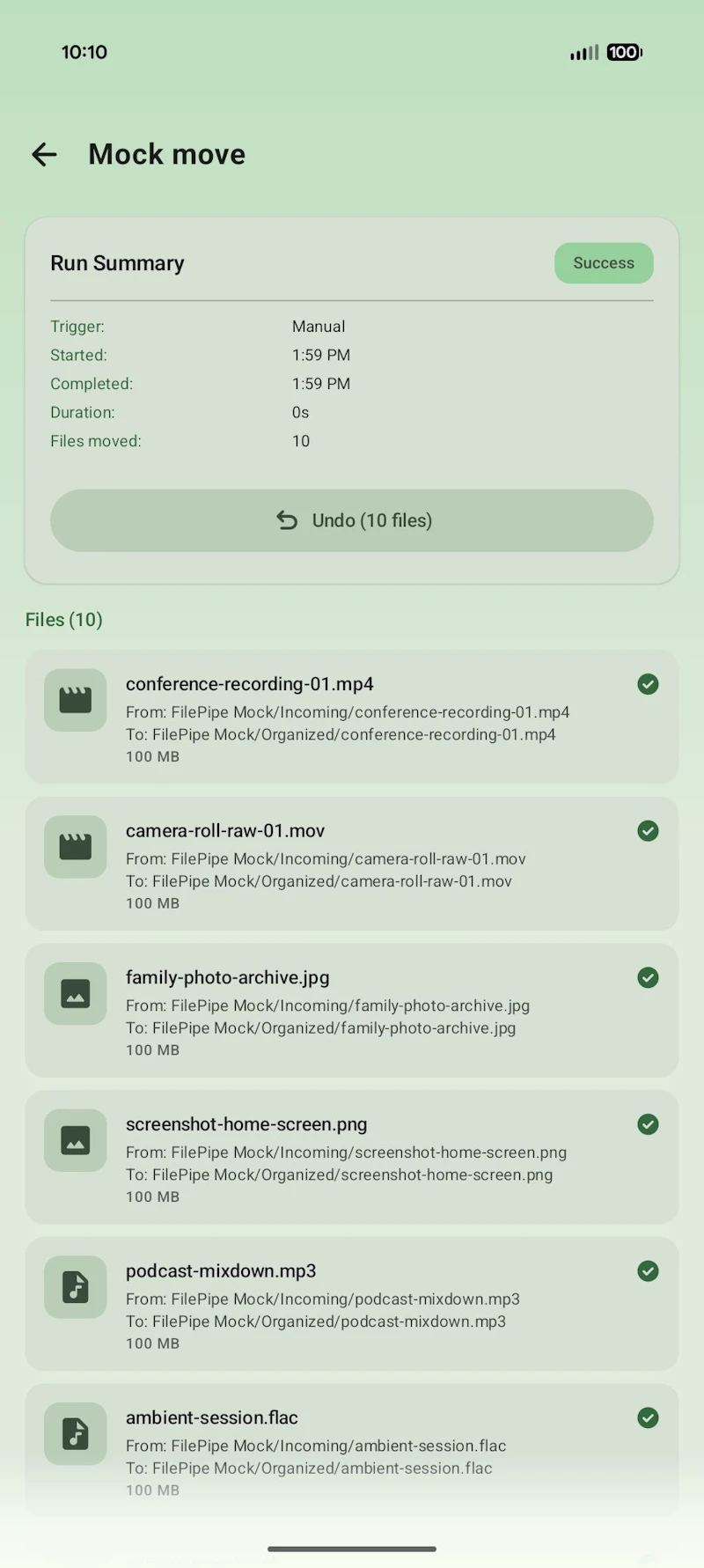 FilePipe: Auto Files Organizer screenshot 7