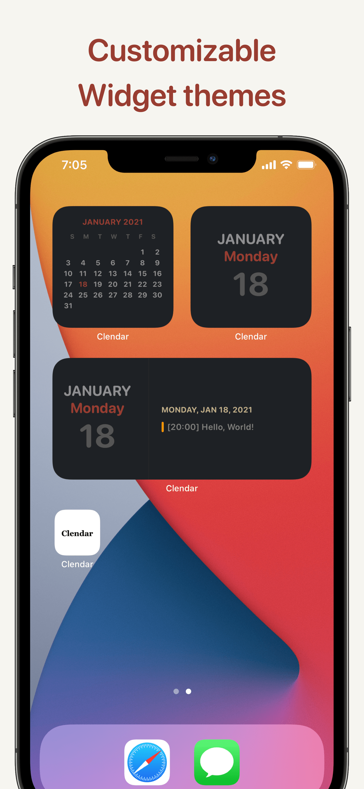 Clendar - a minimal calendar app gallery image
