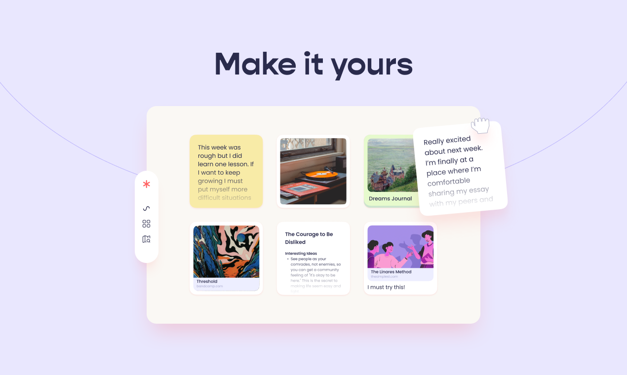 Mídia 7 de Bip - Capturar notas, imagens e links visualmente