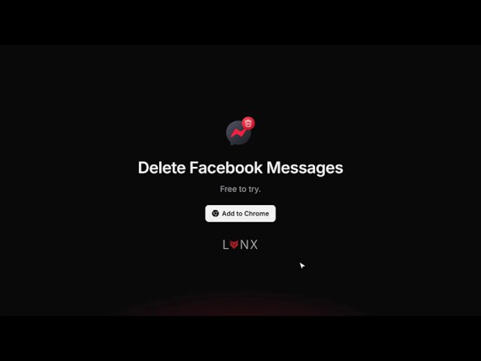 Lynx | Delete Facebook Messages screenshot 1 (video preview)