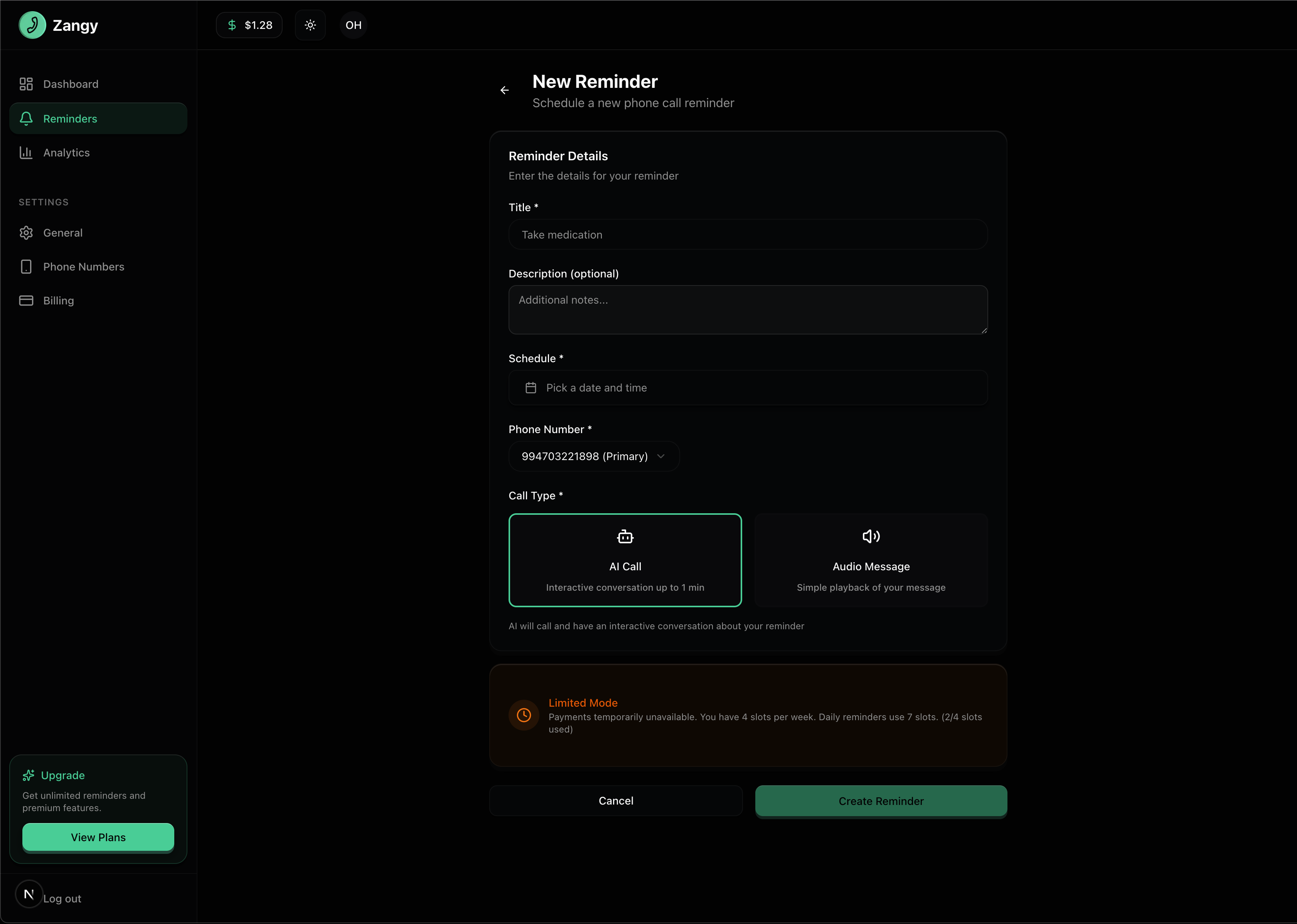 Zangy - AI Reminder Calls gallery image