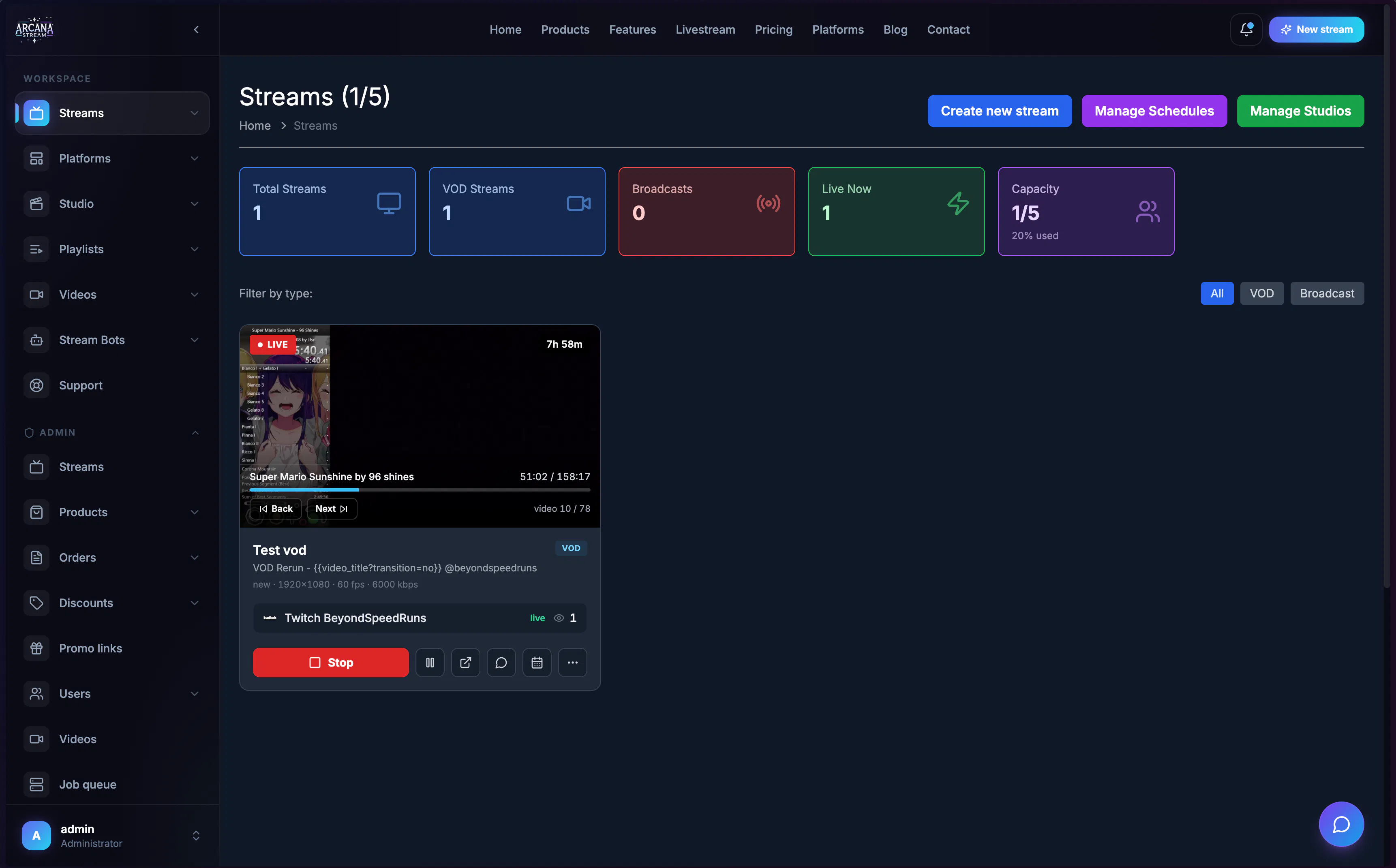 Arcana Stream gallery image