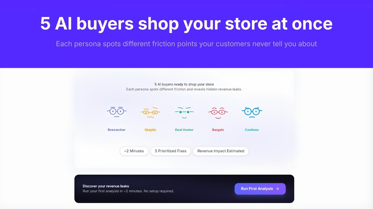 Uservisor — Shopify Revenue Leak Finder gallery image