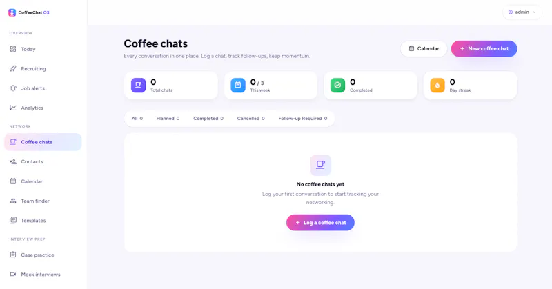 CoffeeChat OS screenshot 2