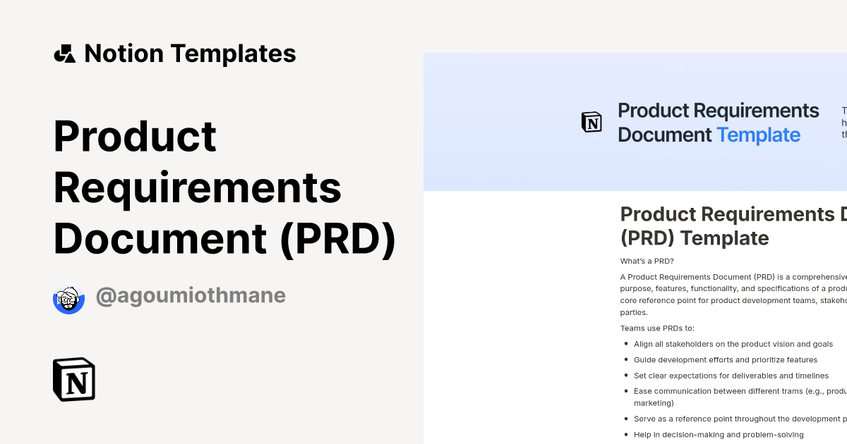Mídia 2 de Notion PRD - An all-in-one PRD to manage your product cycle