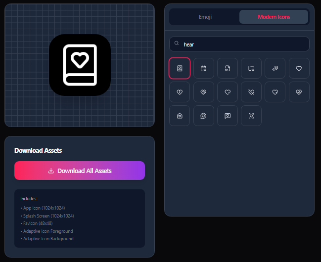Expo Icon Generator - Screenshot 3 showing product features and functionality