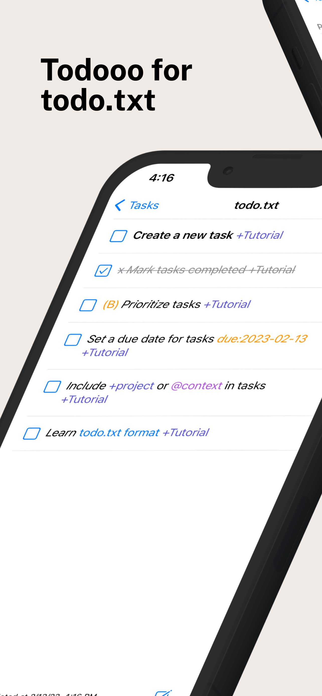 Todooo für todo.txt - Eine moderne todo.txt -App für iOS Medien 2