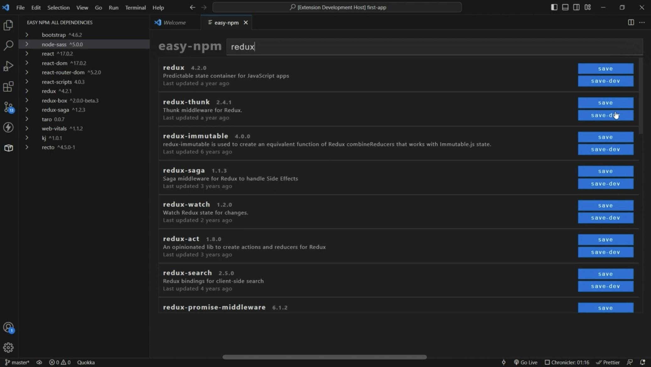 Facile npm media 4