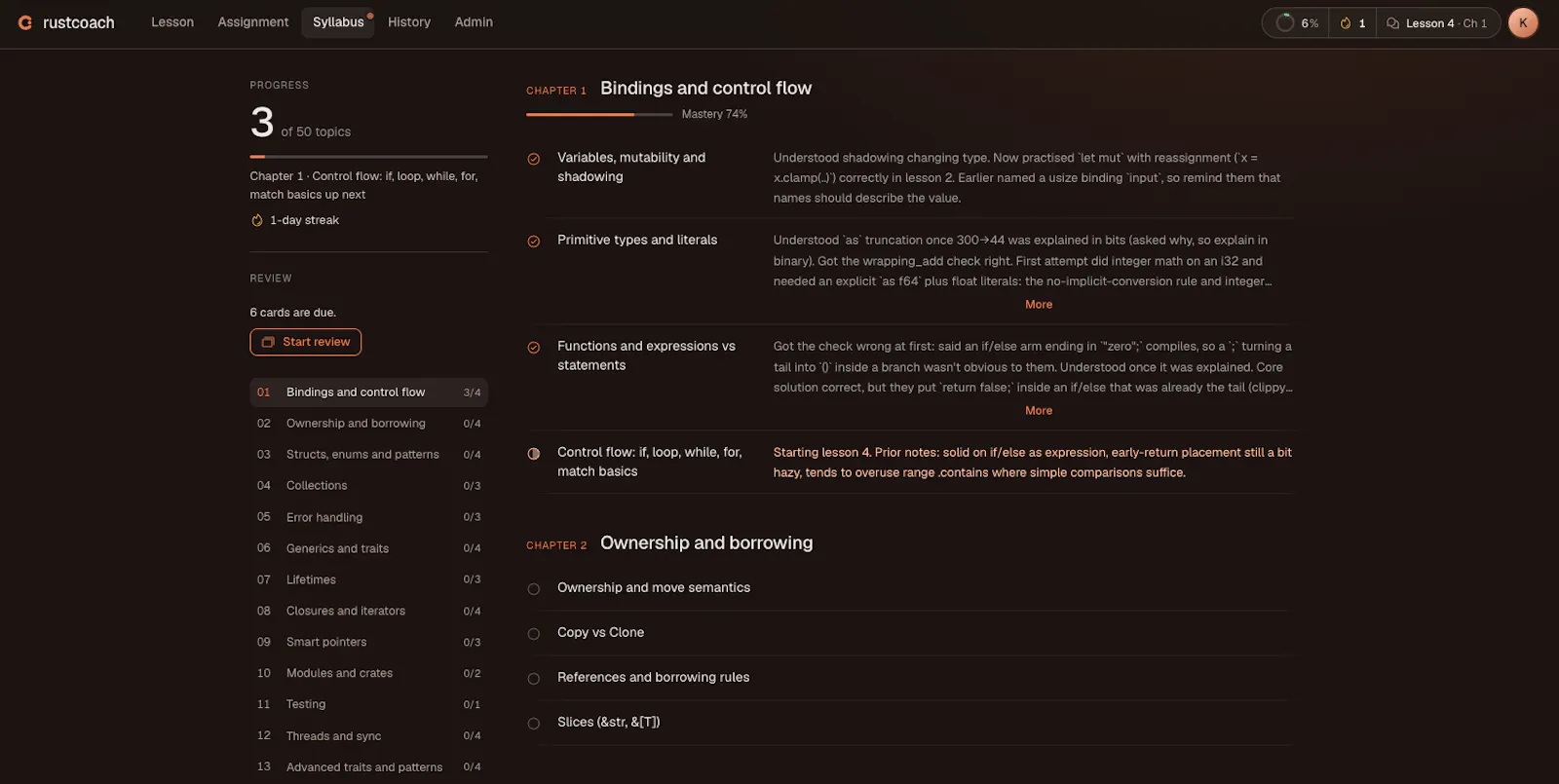 rustcoach screenshot 4