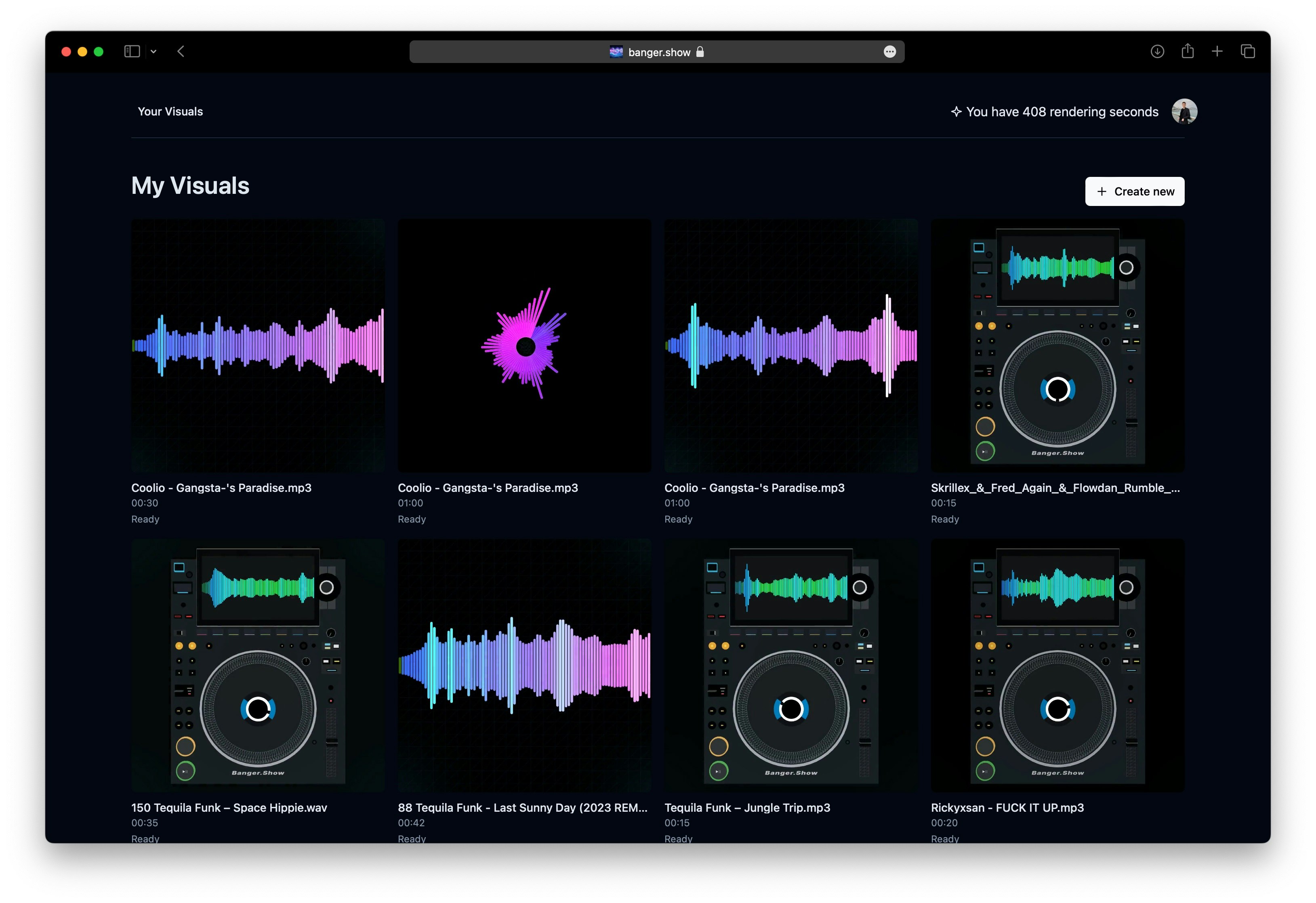 startuptile Banger.Show-Create visualizer videos for your audio in seconds