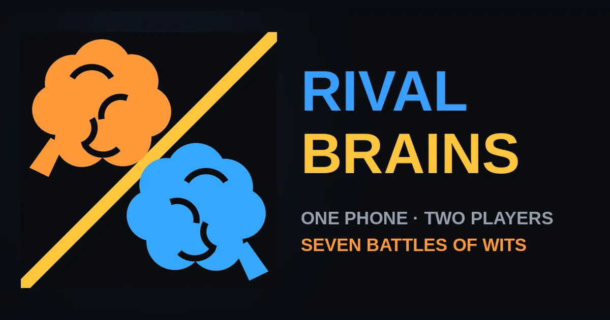 RivalBrains: 2 Player Games on One Phone gallery image