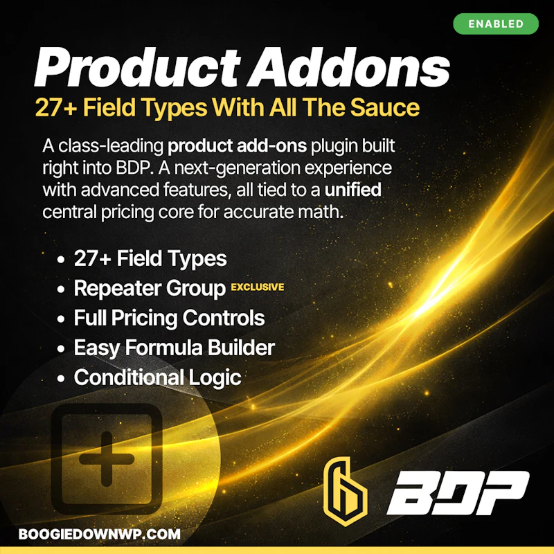 Boogie Down Products for WooCommerce screenshot 4