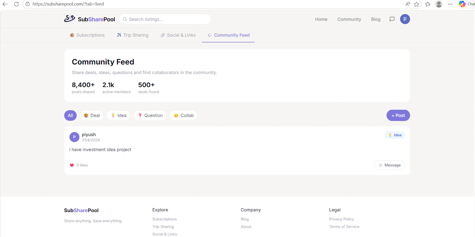 SubSharePool screenshot 2