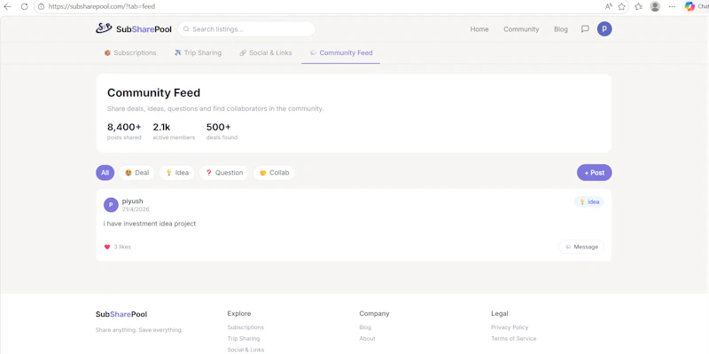 SubSharePool screenshot 2