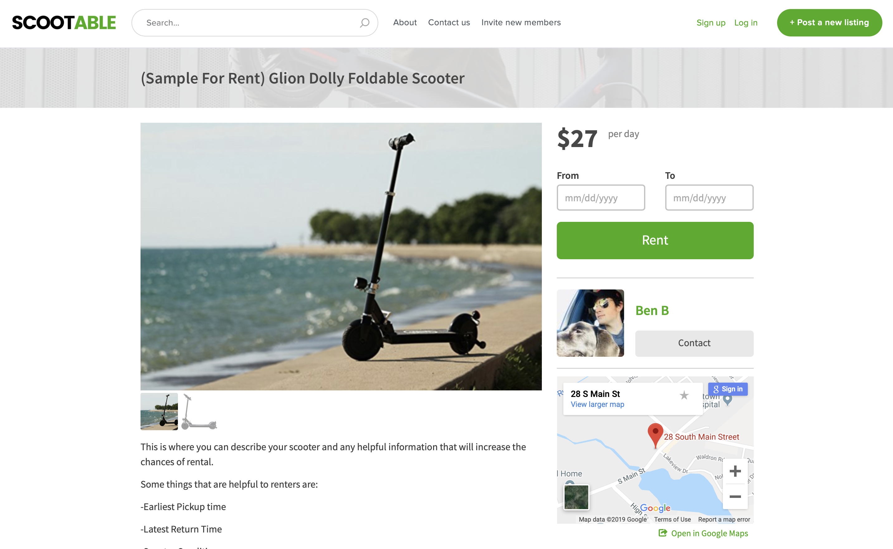 Scootable e-Scooter sharing marketplace gallery image