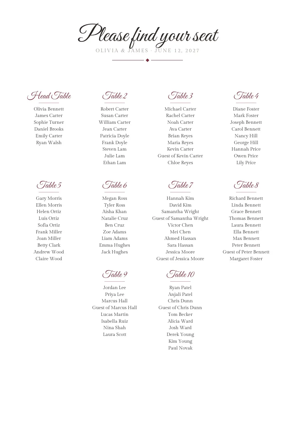 Auto Seating Chart gallery image