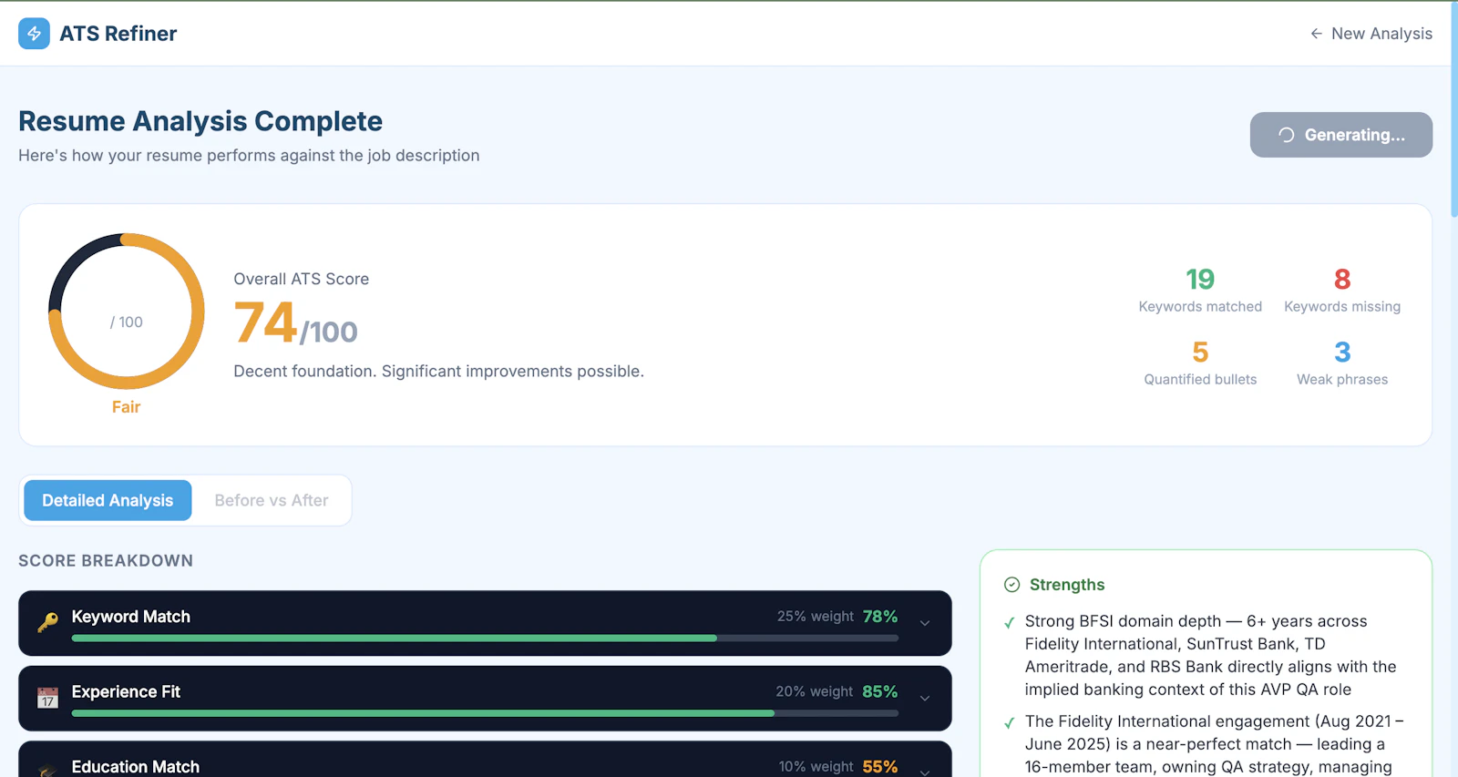 ATS Resume Refiner screenshot 3