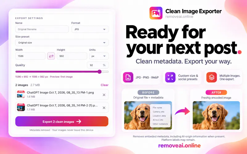 Clean Image Exporter screenshot 2