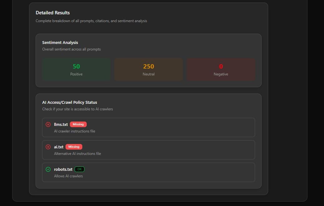 AEOProof - Screenshot 3 showing product features and functionality