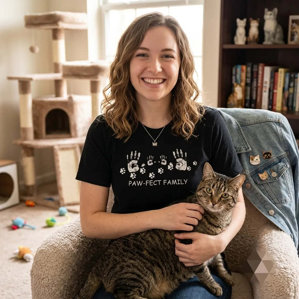 Genetically Programmed to Love Cats Tee gallery image
