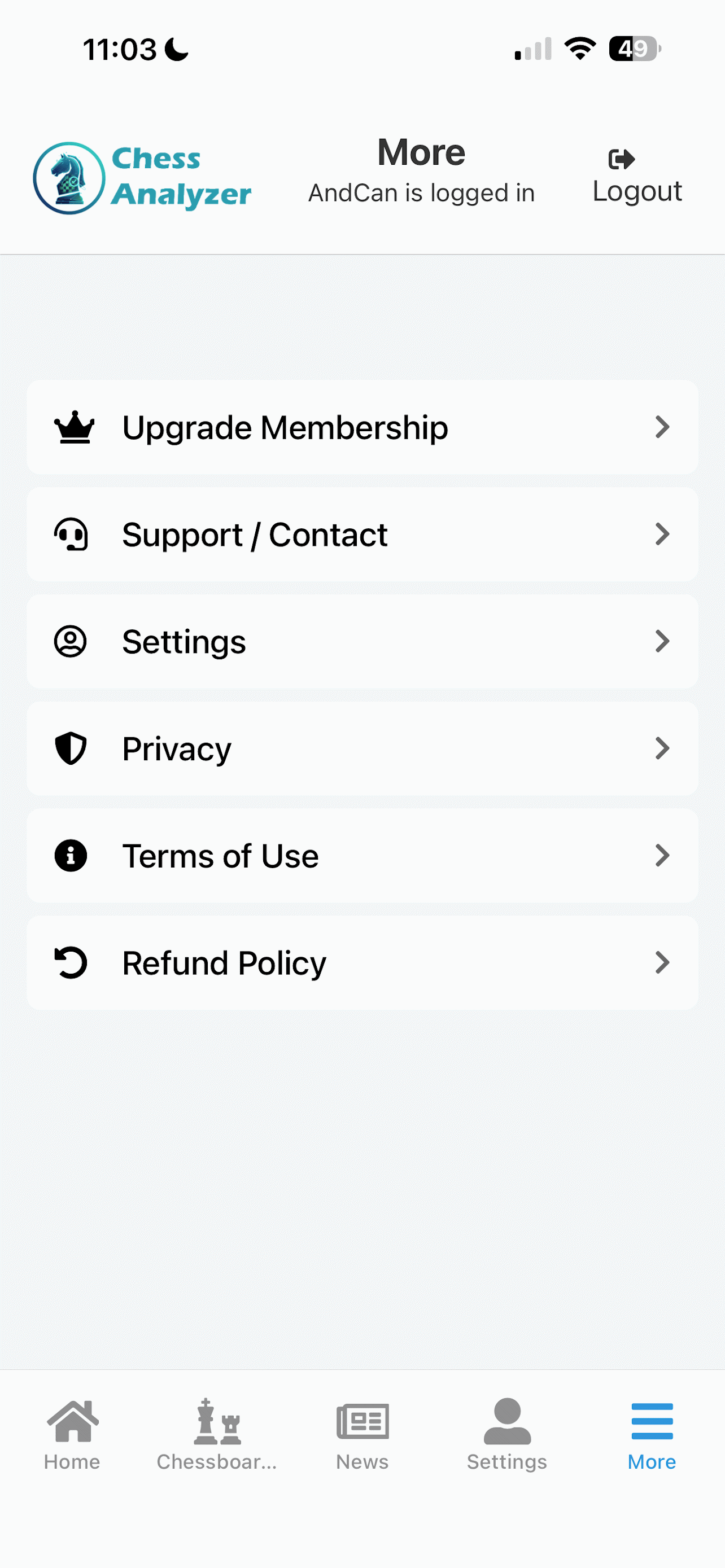 ChessGamePro - Screenshot 4 showing product features and functionality
