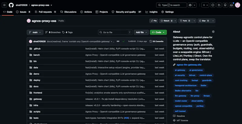 Agnos LLM gateway screenshot 5